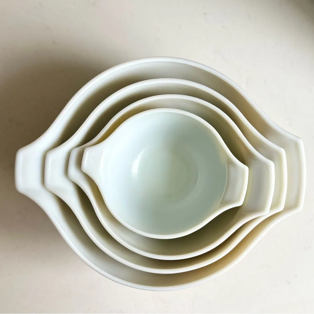 Vintage Pyrex Nesting Bowls Forest Fancies Mushroom Complete set of 4 - Picture 8 of 8